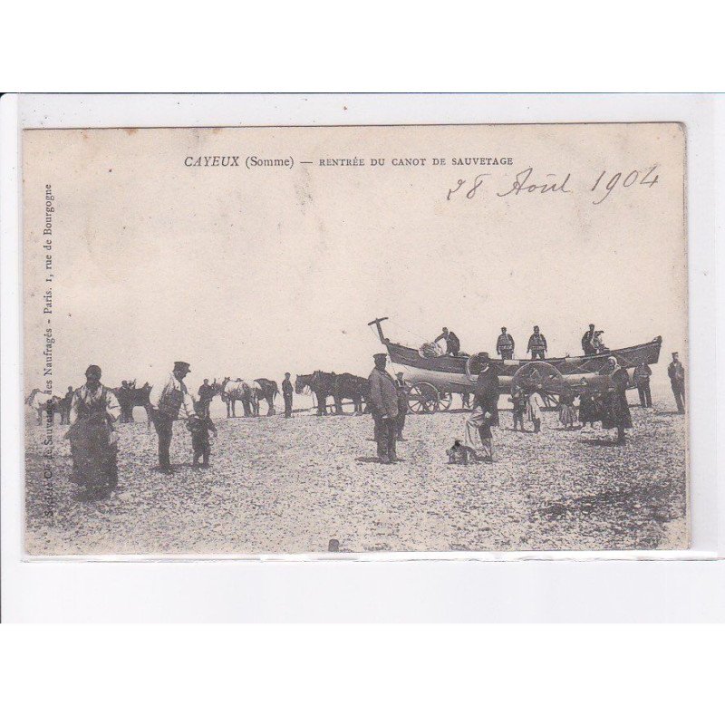 CAYEUX: rentrée du canot de sauvetage - très bon état