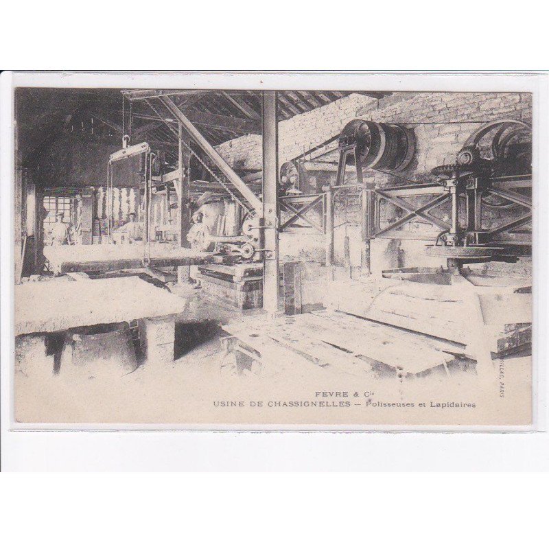 YONNE: fèvre et Cie, usine de chassignelles, polisseuses et lapidaires - très bon état
