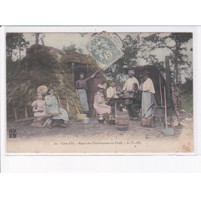 CÔTE D'OR: repas des charbonniers en forêt - état