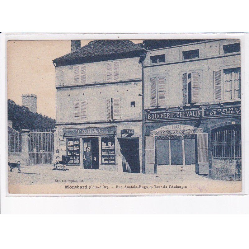 MONTBARD: rue anatole-hugo et tour de l'aubespin - très bon état