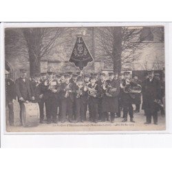 HUISSEAU-sur-MAUVES: la fanfare, sainte-barbe 1909 - état