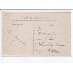 SAINTE-MAURE: comice de ste-maure, 1907, char des pompiers, le maire, la musique et les pompiers de vaux - très bon état