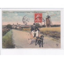 LE LOIRET: voitures à chien, la poste en campagne - état (recollée)