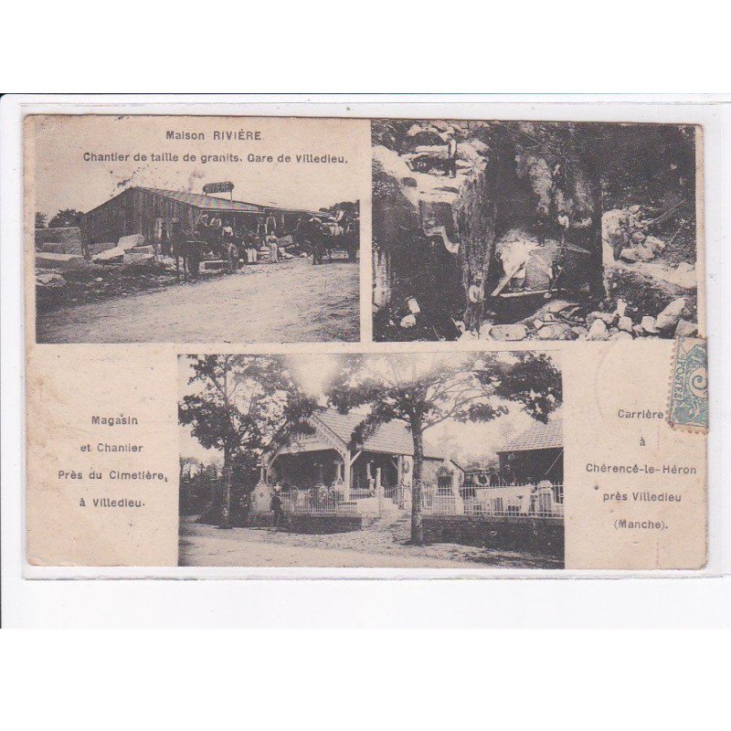 CHERENCE-le-HERON: maison rivière, magasin, carrière - état