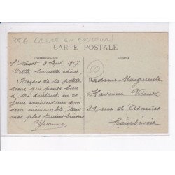 SAINT-VAAST-la-HOUGUE: le quai vauban, le départ pour la pêche (rare en couleur) - très bon état