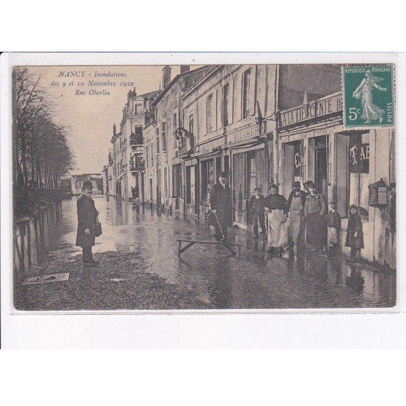 NANCY: inondation des 9 et 10 novembre 1910, rue oberlin - très bon état