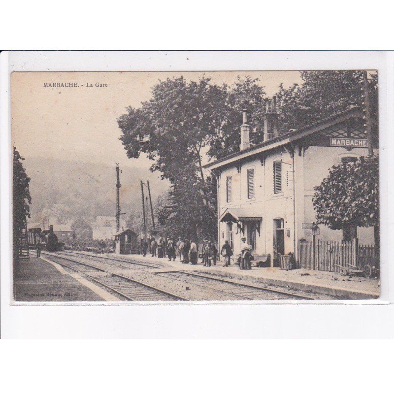 MARBACHE: la gare, train - très bon état