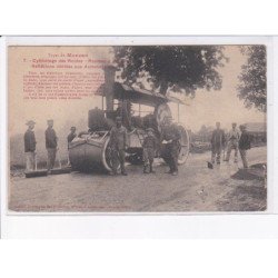 NIEVRE: cylindrage des routes, rouleau compresseur à vapeur - état