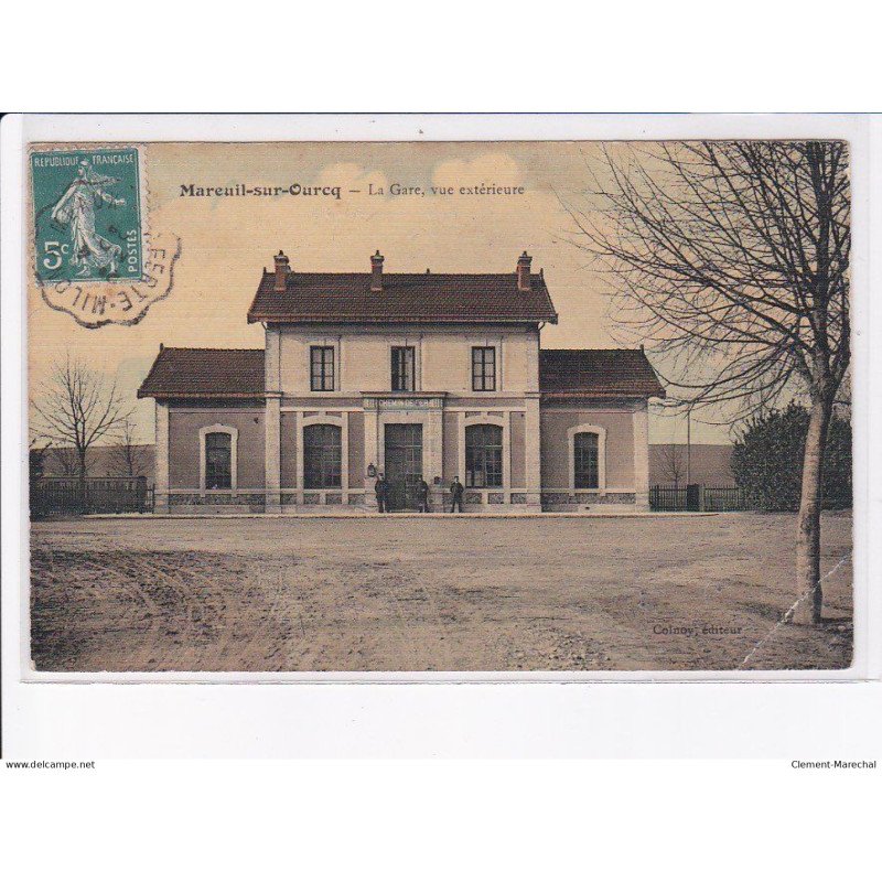 MAREUIL-sur-OURCQ: la gare, extérieure - état