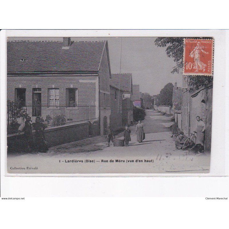 LARDIERES: rue de méru (vue d'en haut) - très bon état