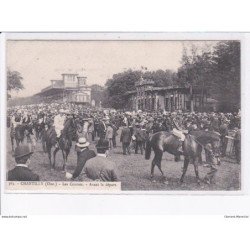CHANTILLY: les courses, avant le départ, chevaux - très bon état