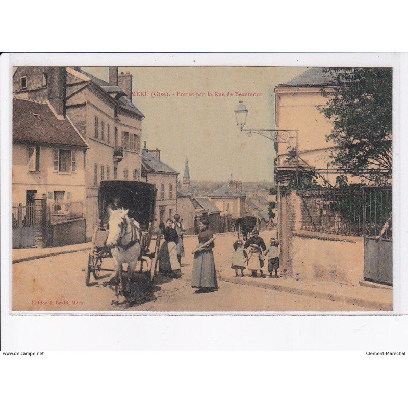 MERU: entrée par la rue de beaumont, attelage - état