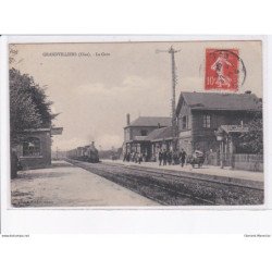 GRANVILLERS: la gare, train - très bon état