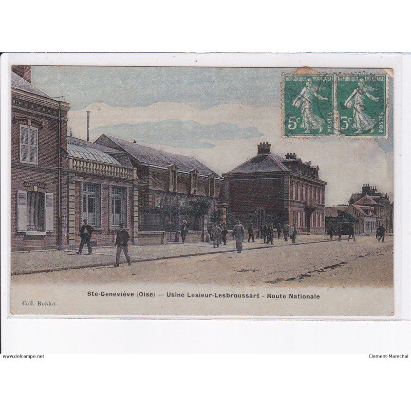 SAINTE-GENEVIEVE: usine lesieur-lesbroussart, route nationale - état
