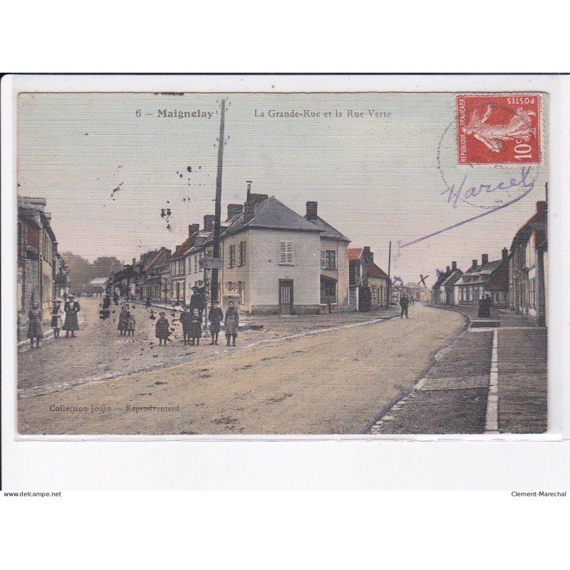 MAIGNELAY: la grande-rue et la rue verte - état