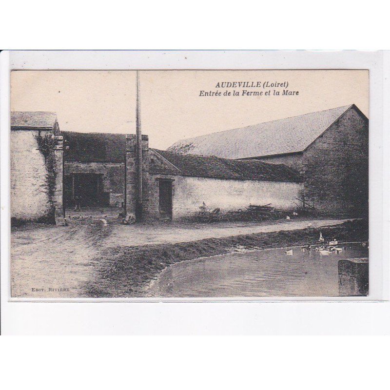 AUDEVILLE: entrée de la ferme et la mare - très bon état