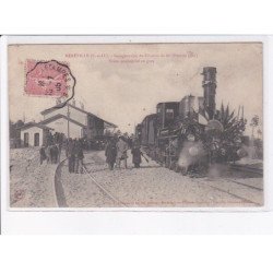 MEREVILLE: inauguration du chemin de fer 1903, train ministeriel en gare - état