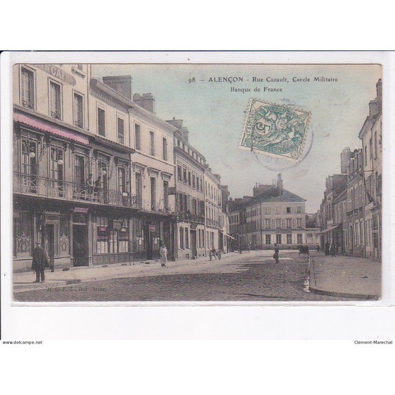 ALENCON: rue cazault, cercle militaire, banque de france - très bon état