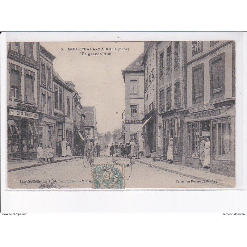 MOULINS-la-MARCHE: la grande rue - très bon état