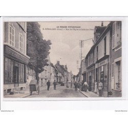 REMALARD: rue de l'église et salle des fêtes, boulangerie - très bon état