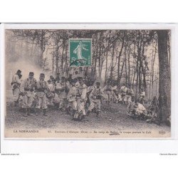 RADON: au camp de radon, la troupe prenant le café - très bon état