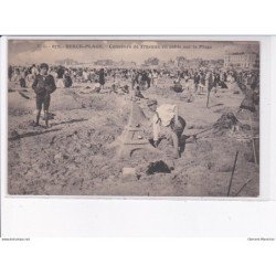 BERCK-PLAGE: concours de travaux en sable sur la plage, tour eiffel en sable - très bon état