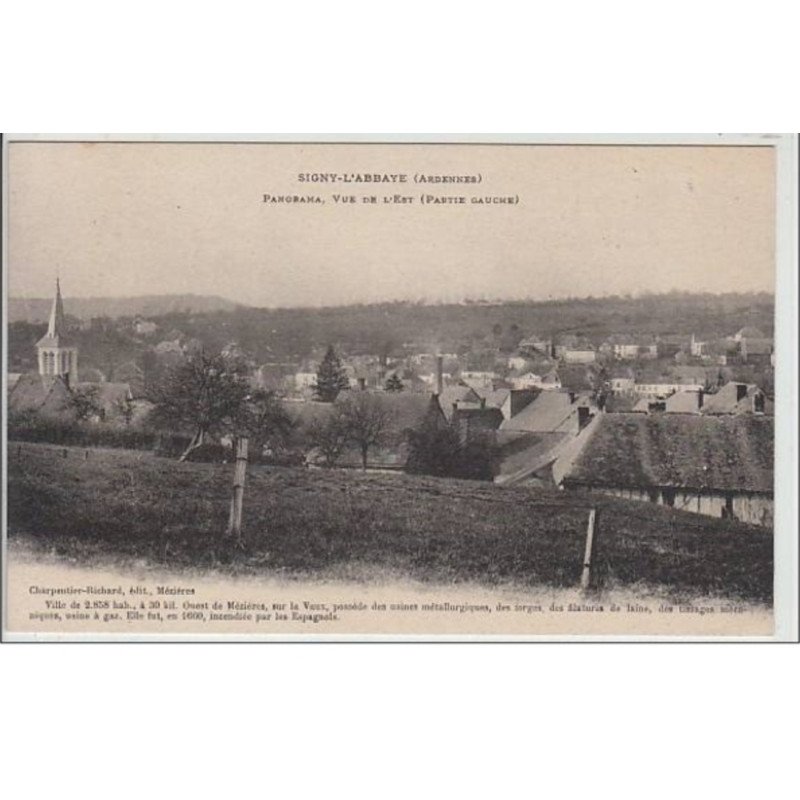 SIGNY L'ABBAYE : panorama vue de l'Est - très bon état