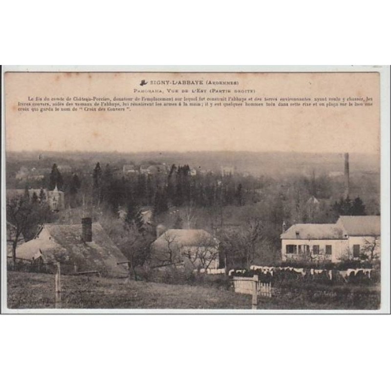 SIGNY L'ABBAYE : panorama vue de l'Est - très bon état