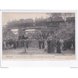 FREVENT: le pont du marais reconstruit provisoirement 1914, train - très bon état