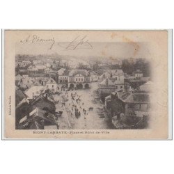 SIGNY L'ABBAYE : place et hôtel de ville - très bon état