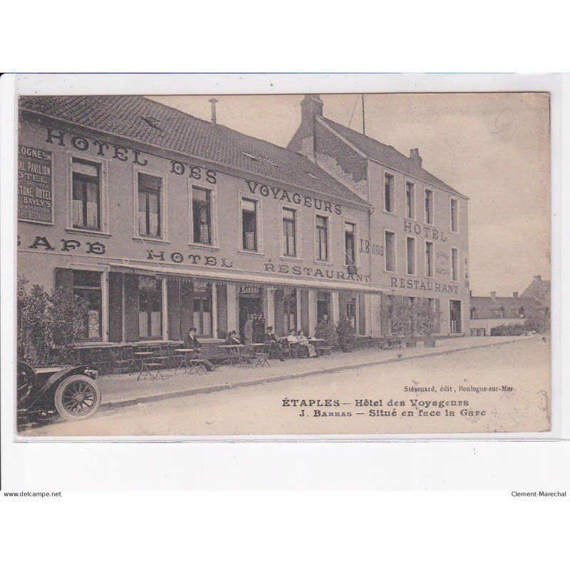 ETAPLES: hôtel des voyageurs, situé en face la gare, café - très bon état
