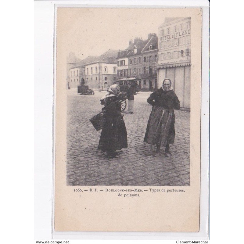 BOULOGNE-sur-MER: types de porteuses de poissons - très bon état