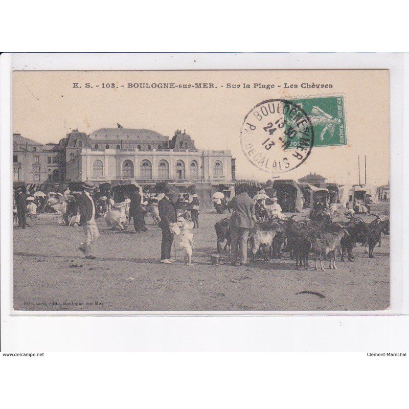 BOULOGNE-sur-MER: sur la plage, les chèvres - très bon état