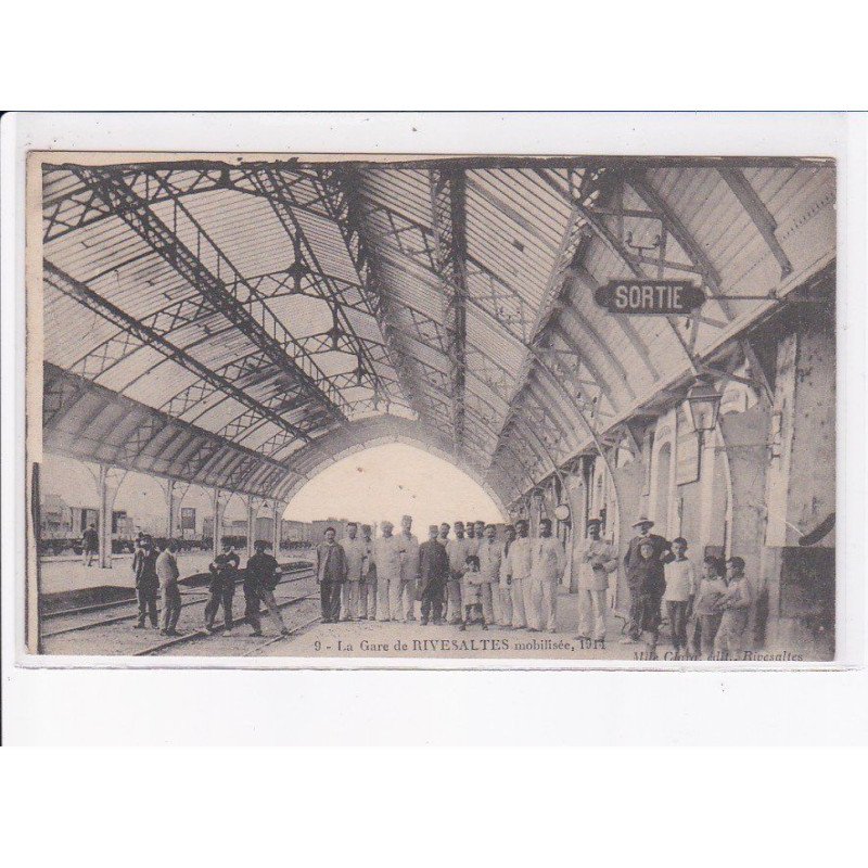 RIVESALTES: la gare, 1914 - très bon état