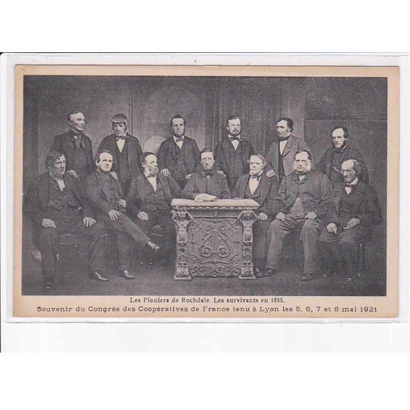 LYON: les pioniers de rochdale, les survivants en 1865, souvenir du congrès des coopératives de france - très bon état