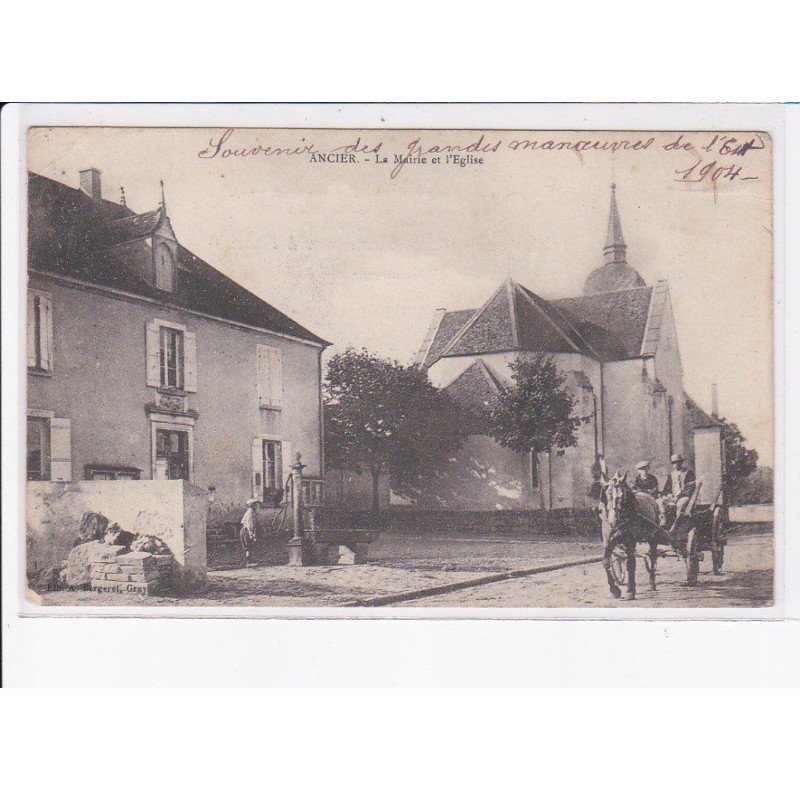 ANCIER: la mairie et l'église - état