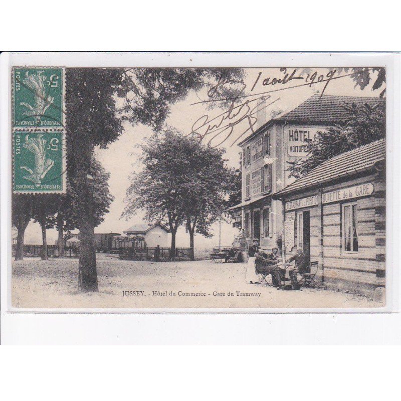 JUSSEY: hôtel du commerce, gare du tramway - très bon état