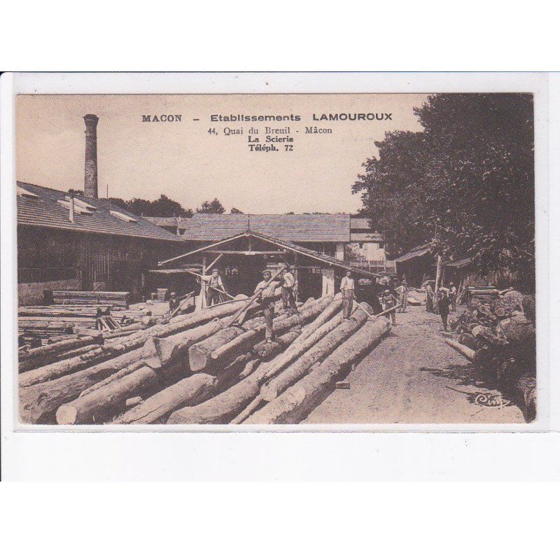 MACON: établissements lamouroux, la scierie, bois - très bon état
