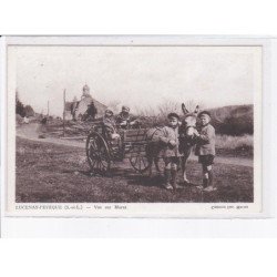 LUCENAY-L'EVEQUE: vue sur morez, attelage âne - très bon état