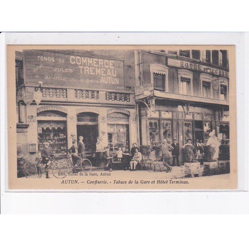 AUTUN: confiserie, tabacs de la gare et hôtel terminus - très bon état