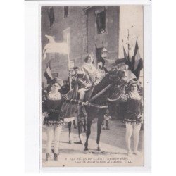 CLUNY: les fêtes 1910, Louis IX devant la porte de l'abbaye - très bon état