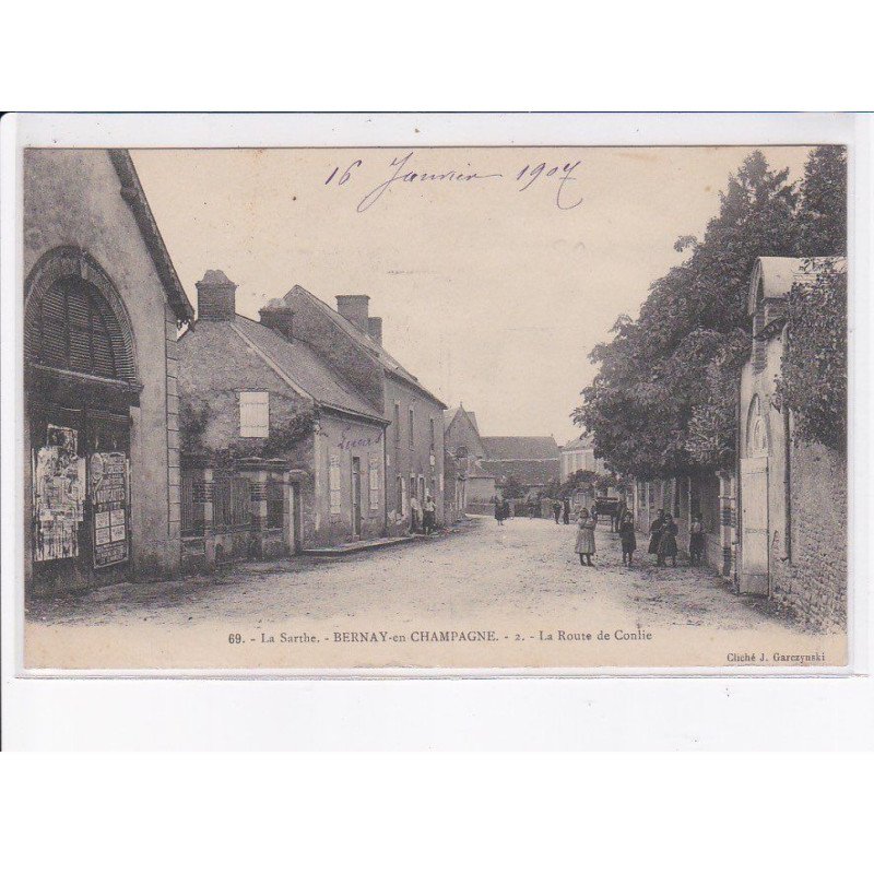 BERNAY-en-CHAMPAGNE: la route de conlie - très bon état