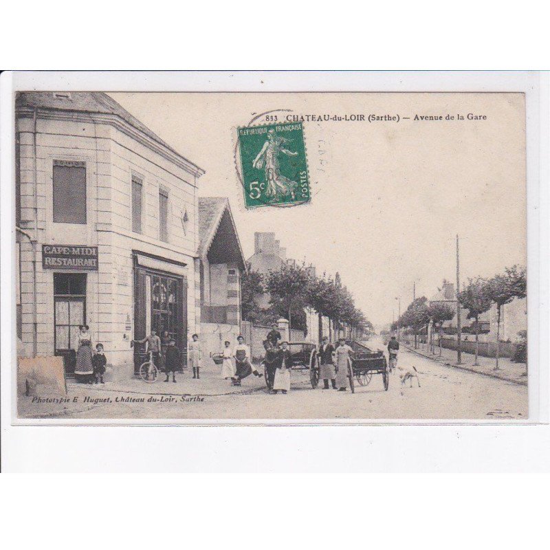 CHATEAU-du-LOIR: avenue de la gare, café midi restaurant - très bon état