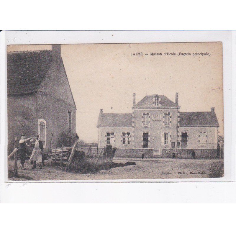 JAUZE: maison d'école (façade principale) - très bon état