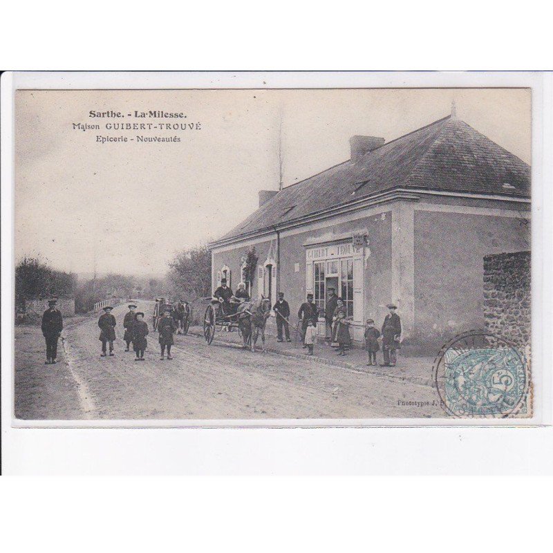 LA MILESSE: maison guibert-trouvé, épicerie, nouveautés - très bon état