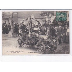 LA FLECHE: fête des fleurs, 1er juillet 1912, automobile - très bon état