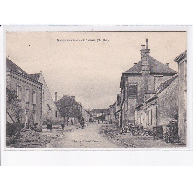 NEUFCHATEL-en-SAOSNOIS: scène de village - très bon état