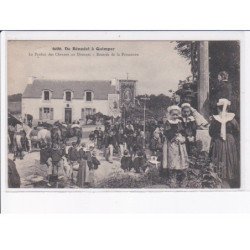 FINISTERE: bénodet à quimper, le pardon des chevaux au drennec, rentrée de la procession - très bon état