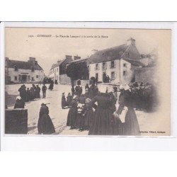 OUESSANT: la place de lampaul à la sortie de la messe - très bon état