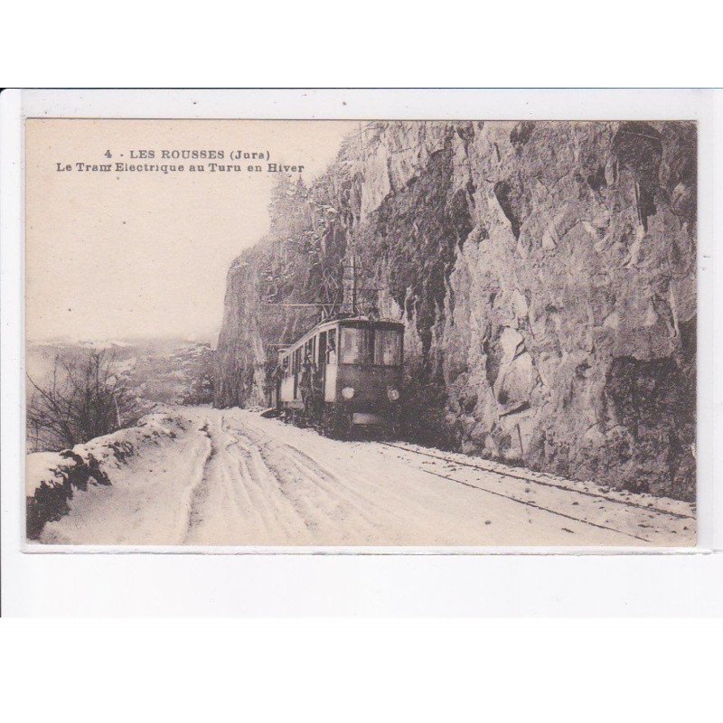 LES ROUSSES: le tram électrique au taru en hiver, tramway - très bon état